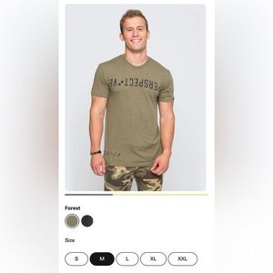 Two Blind Brothers size M Men’s Perspective Braille T Shirt forest Green